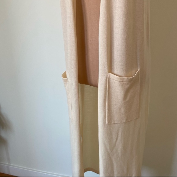 Theory Torina SL Refine Sleeveless Merino Wool Longline Duster Cardigan EUC Sz S - Picture 5 of 8